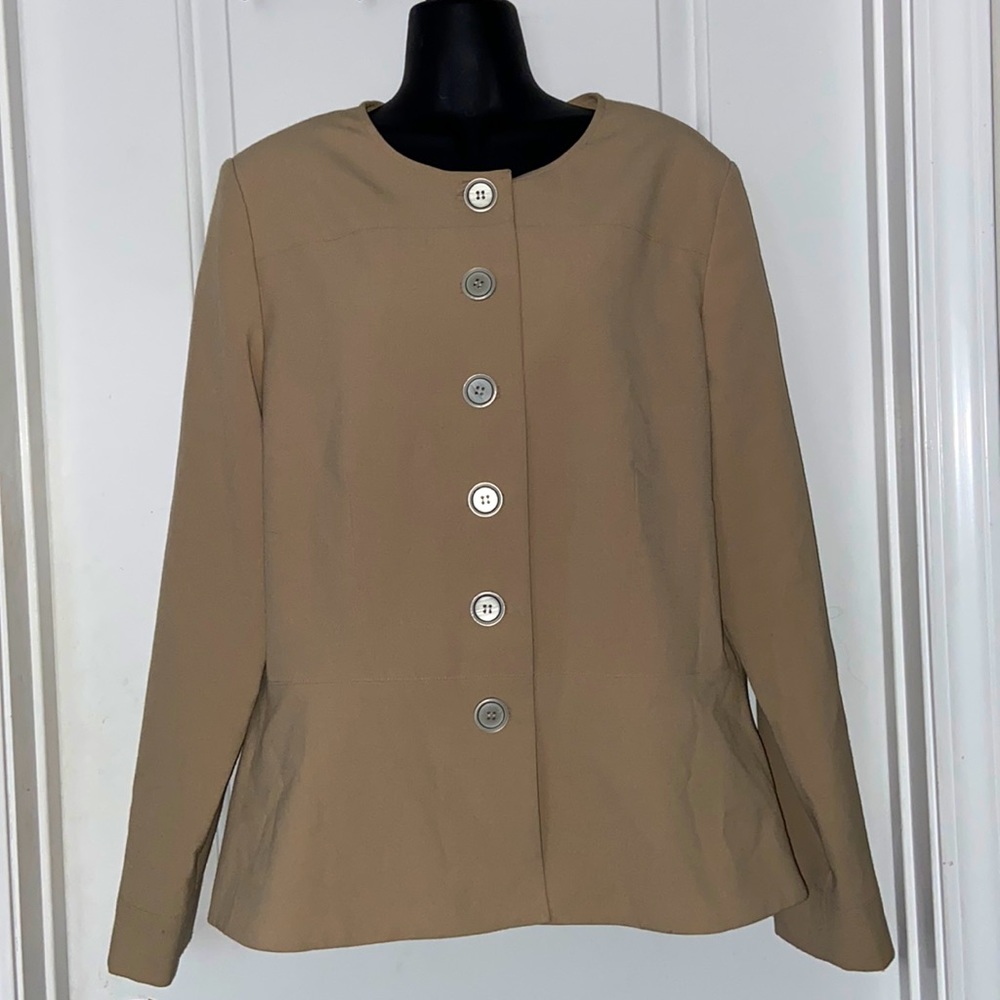 DLG formal beige buttons down blazer jacket